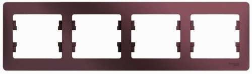 Рамка горизонтальная Systeme Electric Glossa 4-м. баклажан картинка